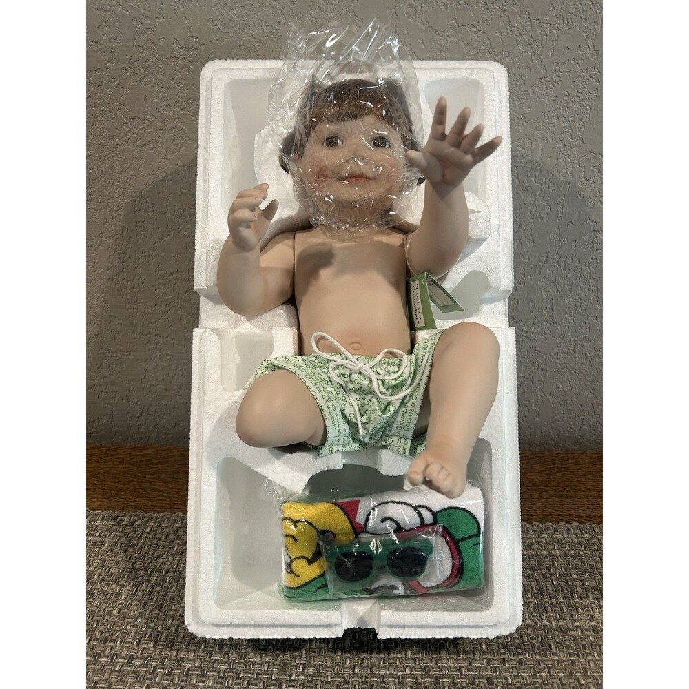 Ashton Drake Cool As A Cucumber Doll 12” Ceramic New In Box Sunglasses Beach